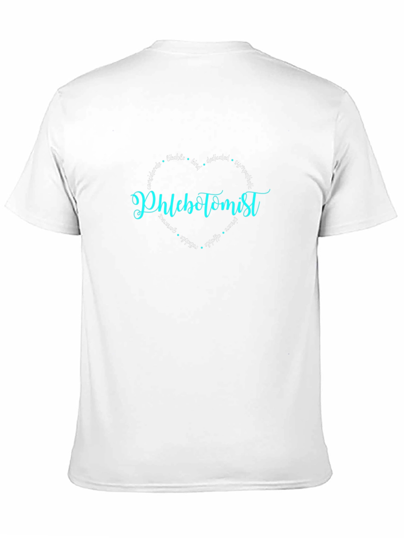 Black Phlebotomist Heart Graphic T-Shirt view 11