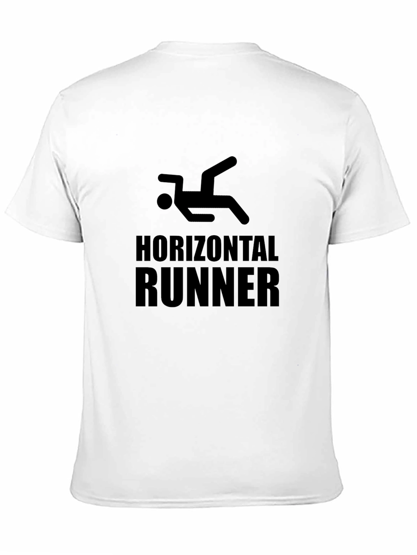 Black Funny Horizontal Runner Graphic T-Shirt view 11