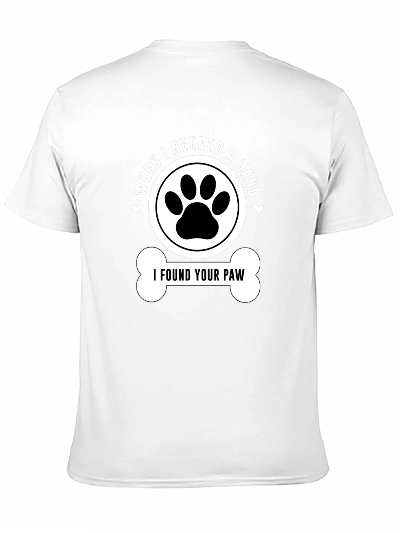 Black Dog Paw Print T-Shirt view 11