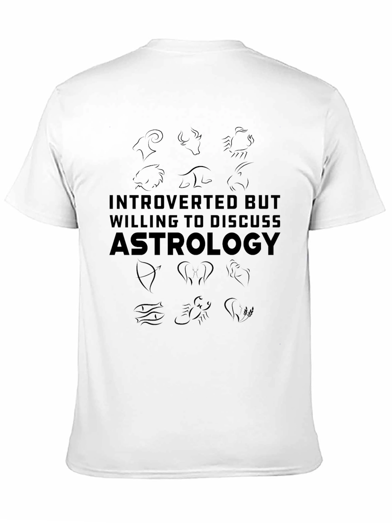Black Introverted Astrology T-Shirt view 11