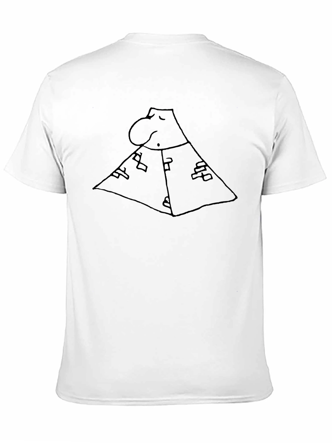 Black Unique Graphic Tee - Pyramid Head Cartoon view 11