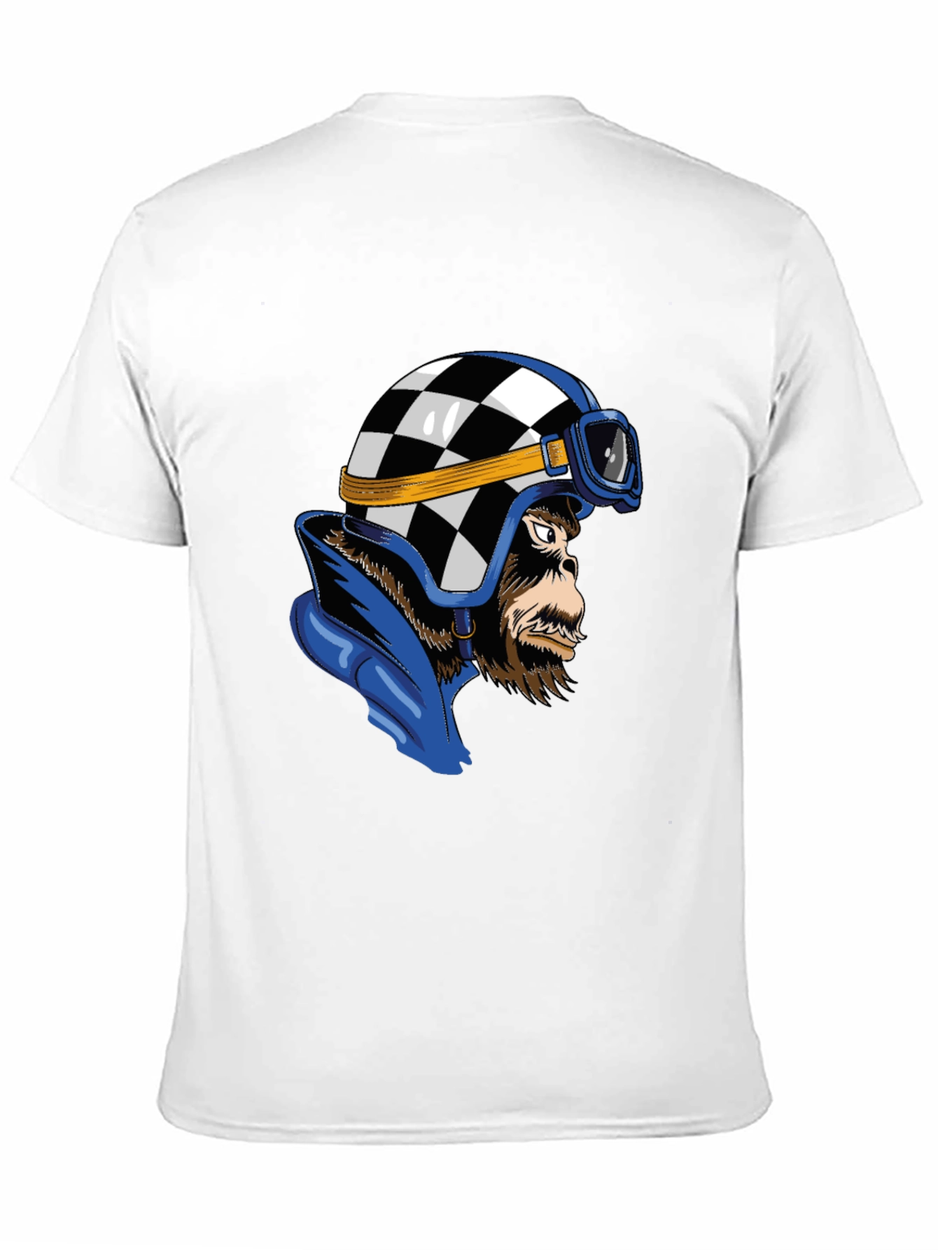 Black Retro Racer Gorilla Graphic T-Shirt view 11
