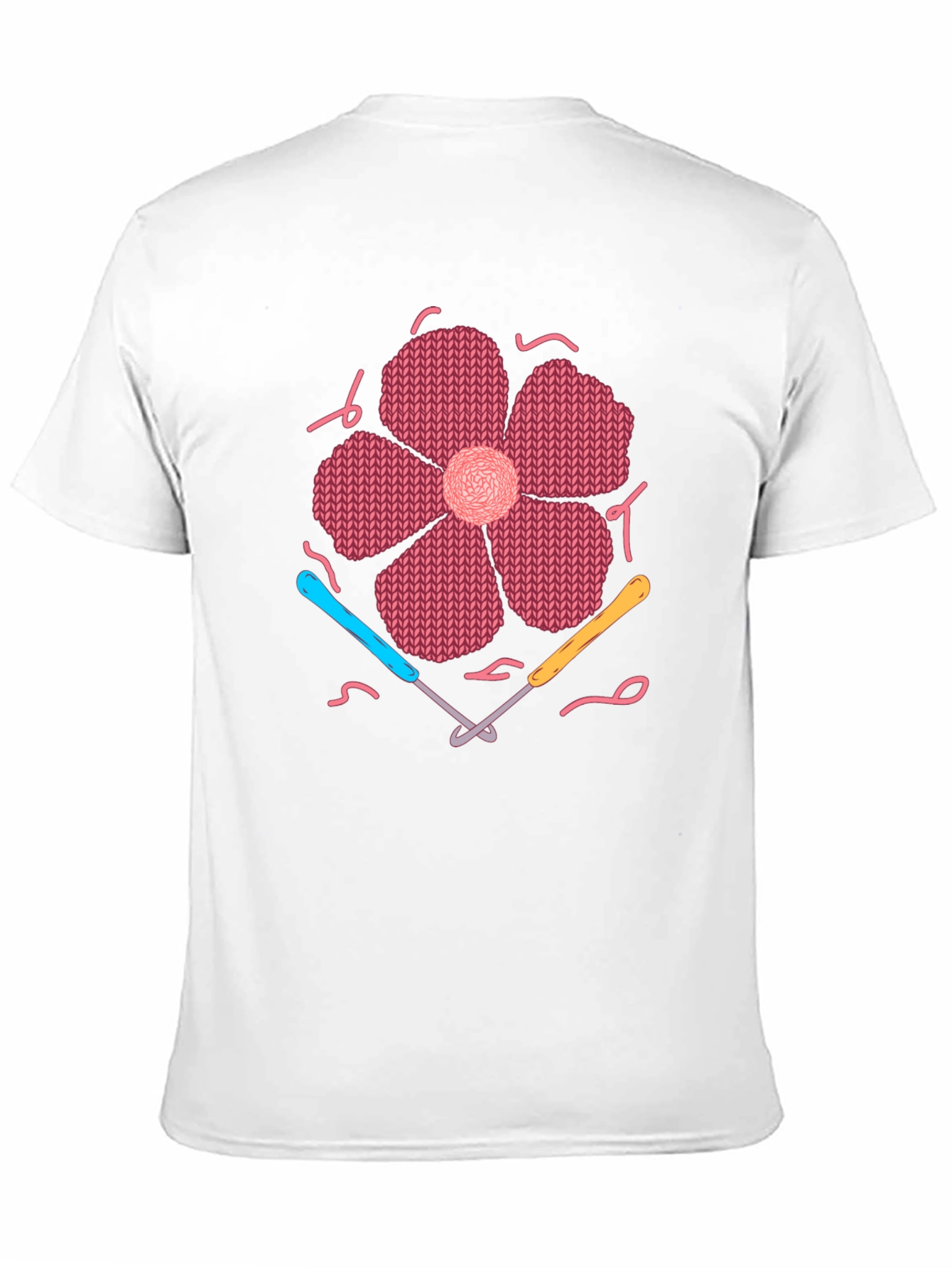 Knitted Flower T-Shirt, Crochet Design - 11