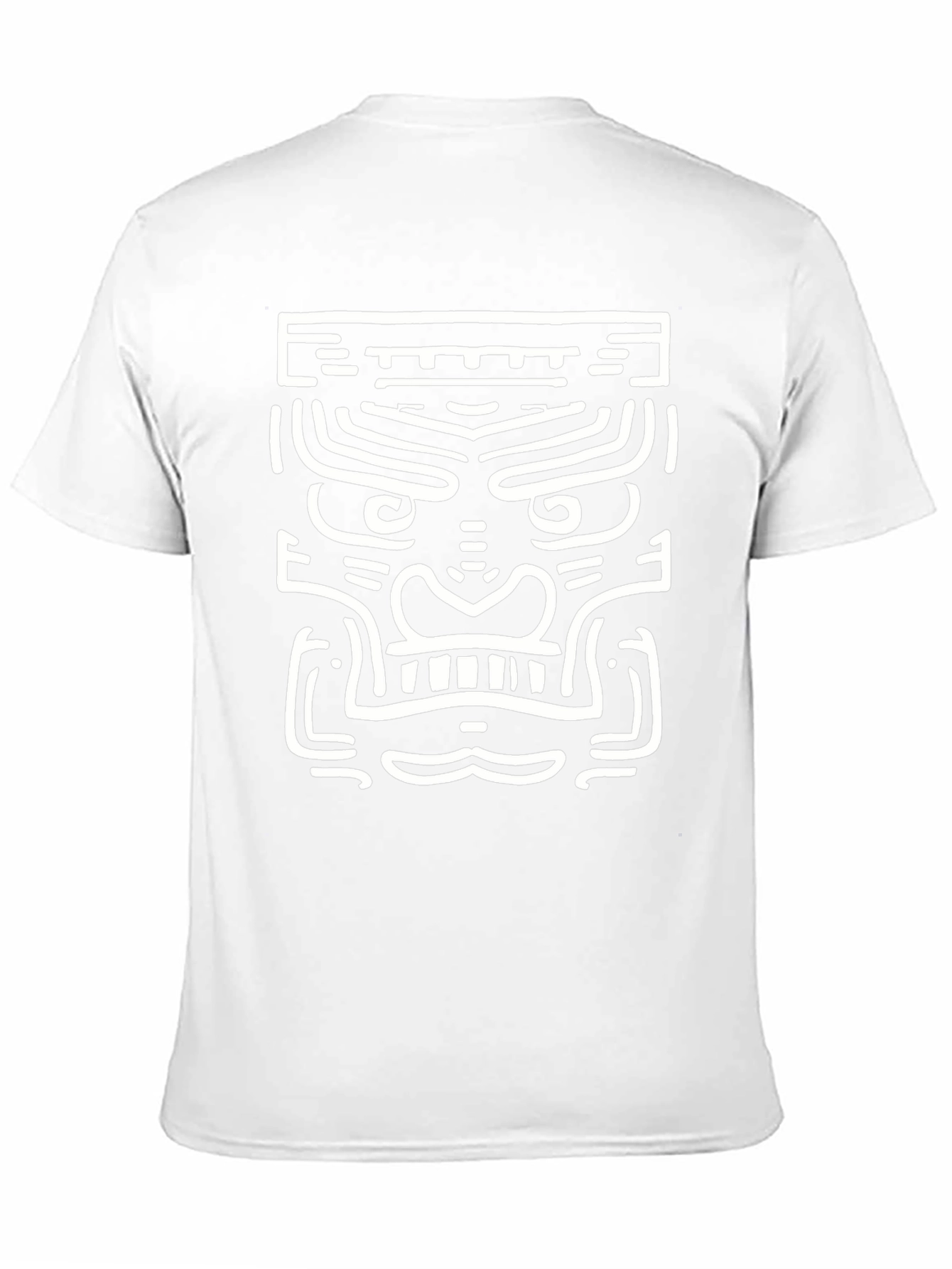 Black Tribal Mask Graphic Tee - Stylish Men's Black T-Shirt view 11