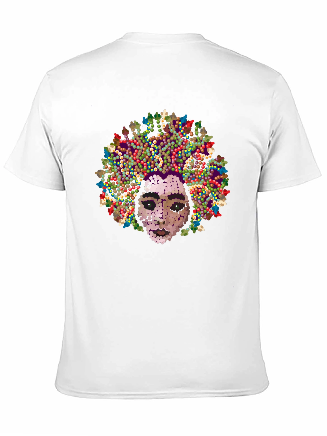 Black Abstract Afro Face Black T-Shirt view 11