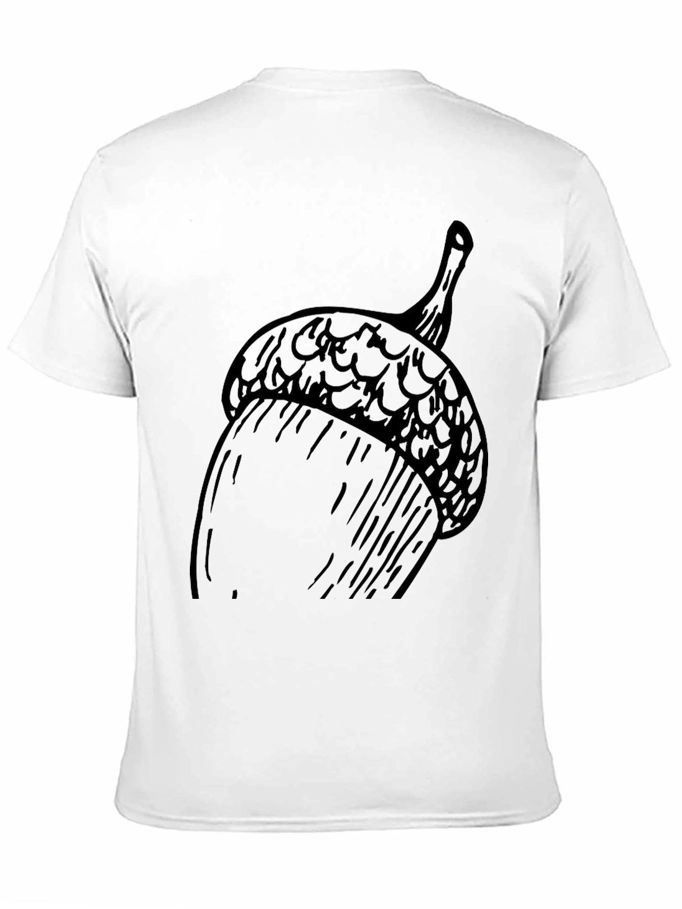 Black Acorn Graphic Tee - Nature Inspired Unisex T-Shirt view 11