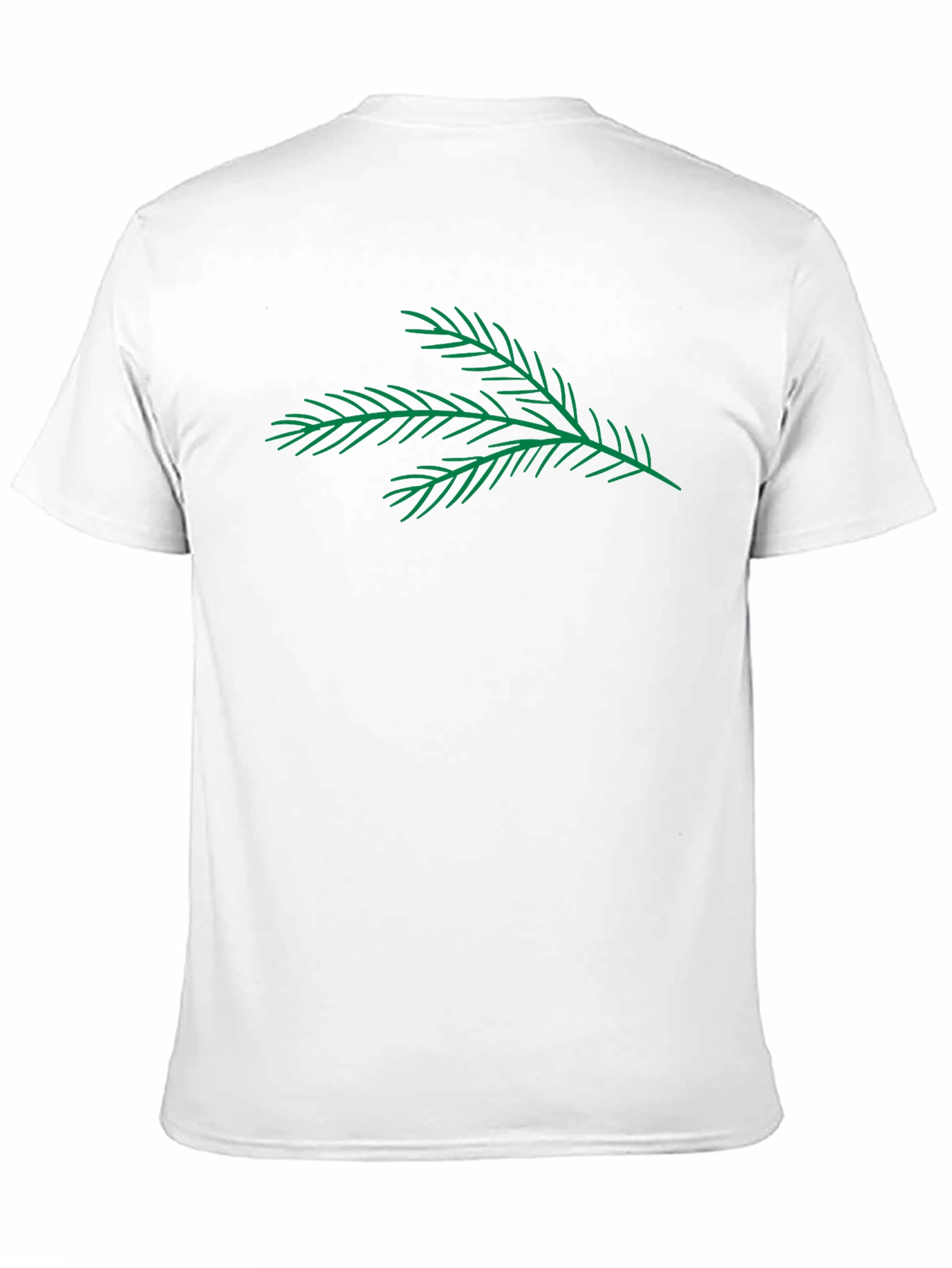 Black Evergreen Branch Graphic Tee - Modern Casual Style view 11