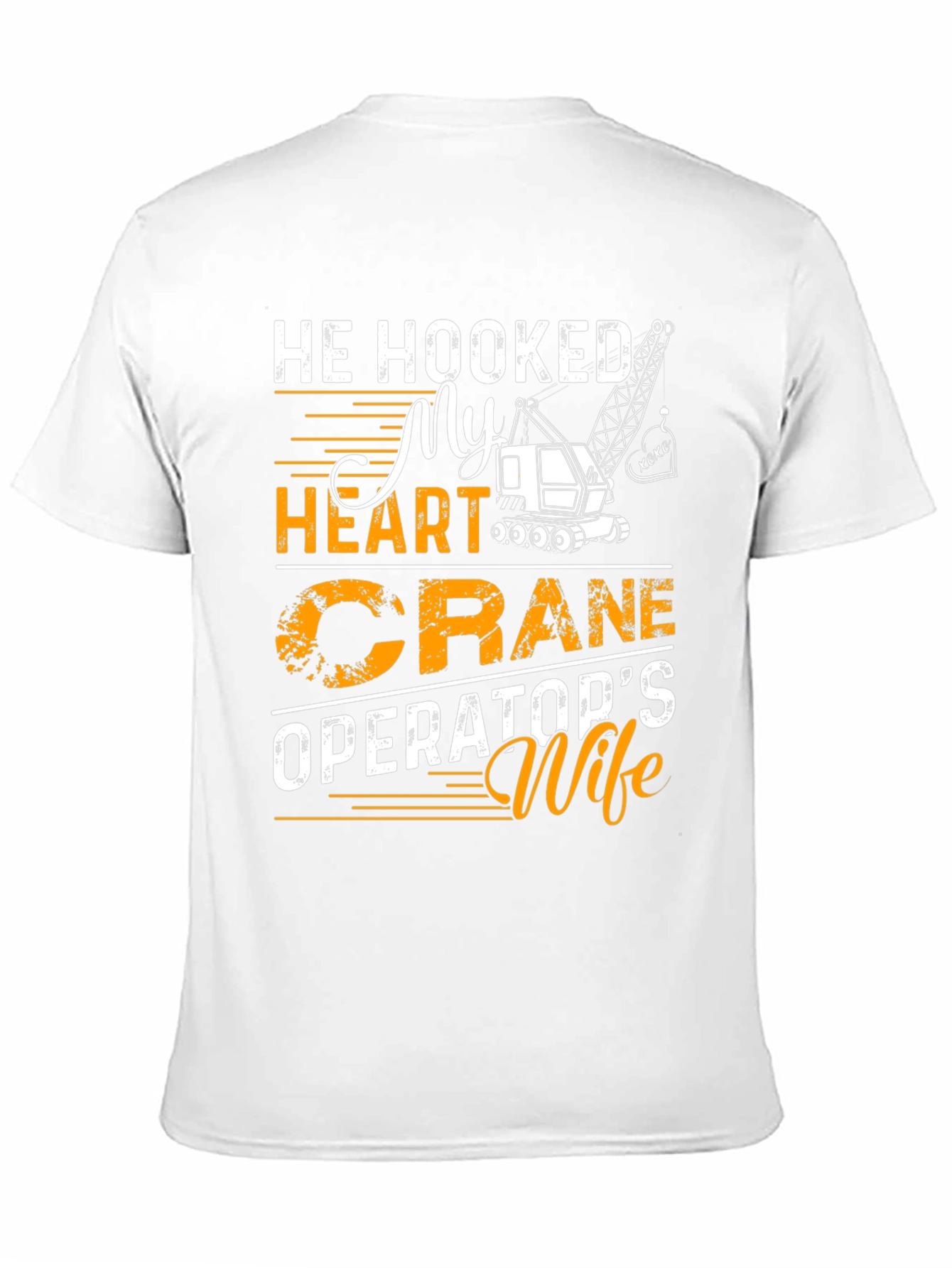 Black Crane Operator's Wife T-Shirt, He Hooked My Heart view 11