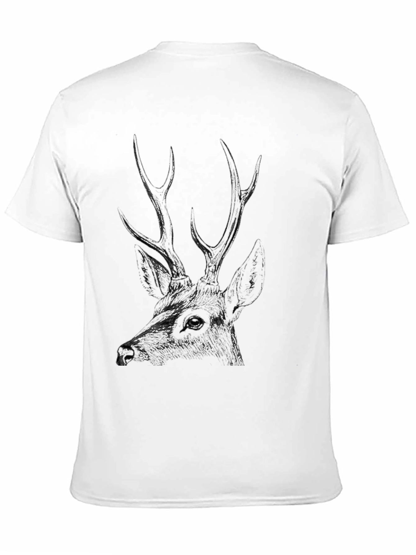 Black Men's Black Deer Graphic Tee - Stylish & Unique Design view 11