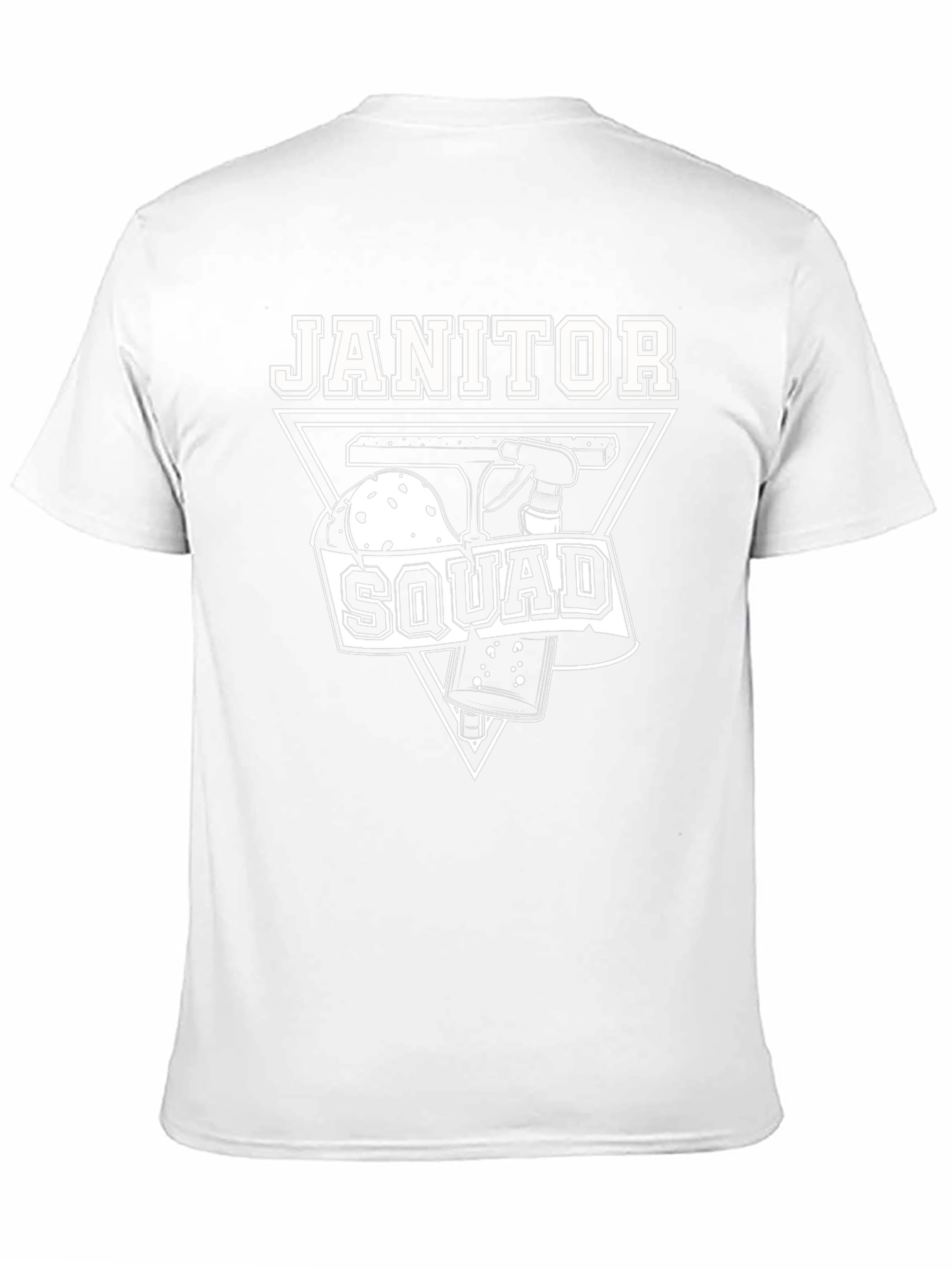 Black Janitor Squad Black Graphic T-Shirt view 11