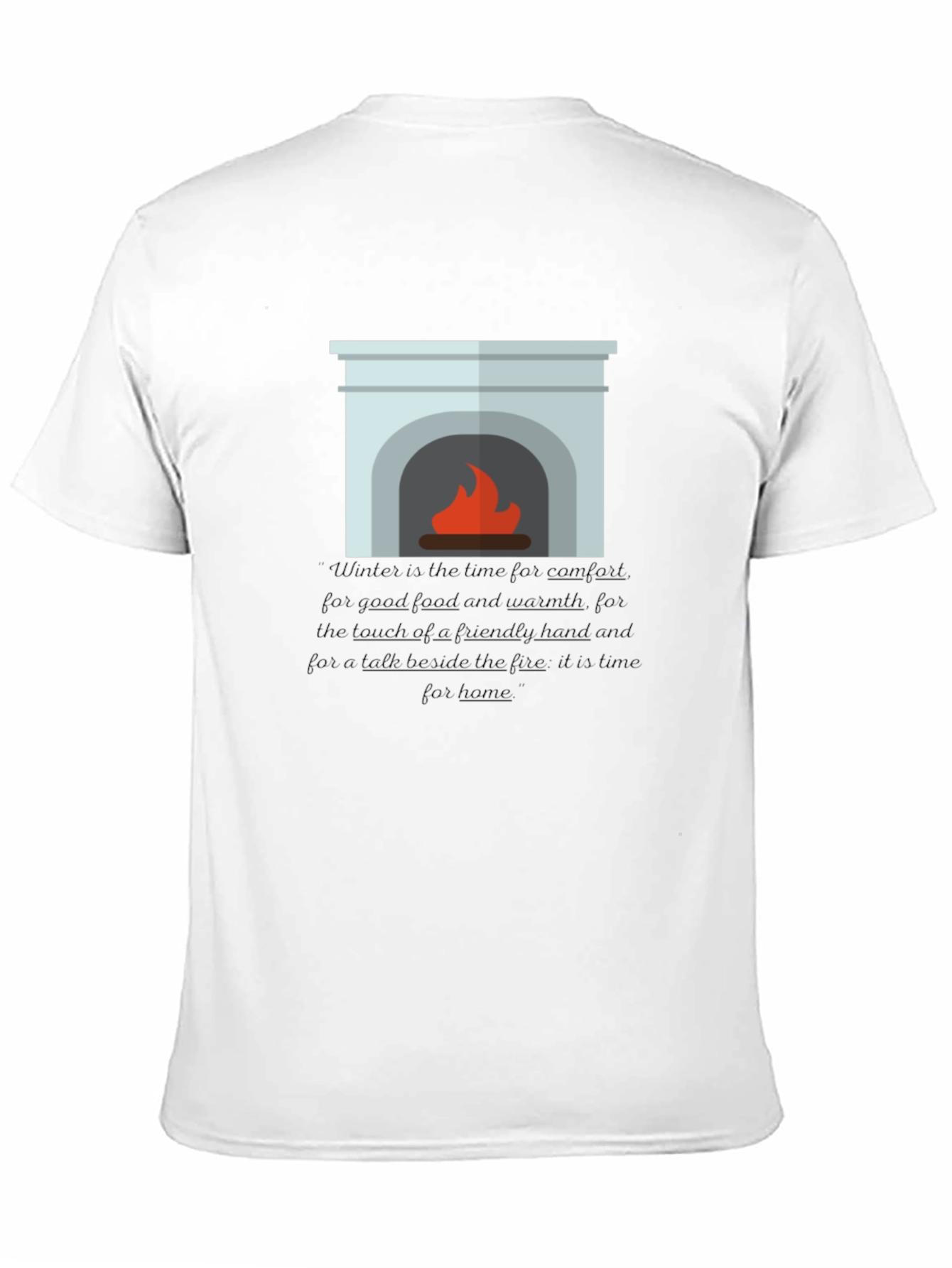 Black Cozy Fireplace Graphic Tee - Comfort & Style view 11