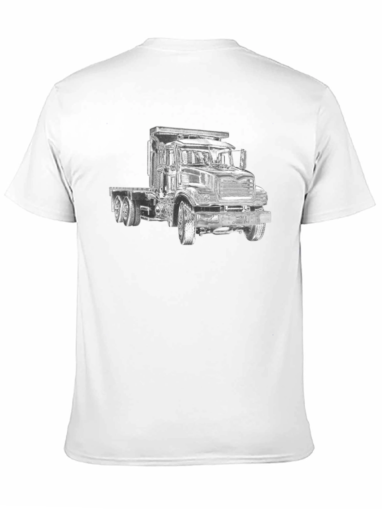 Black Truck Graphic Tee - Bold Black Cotton Blend Shirt view 11