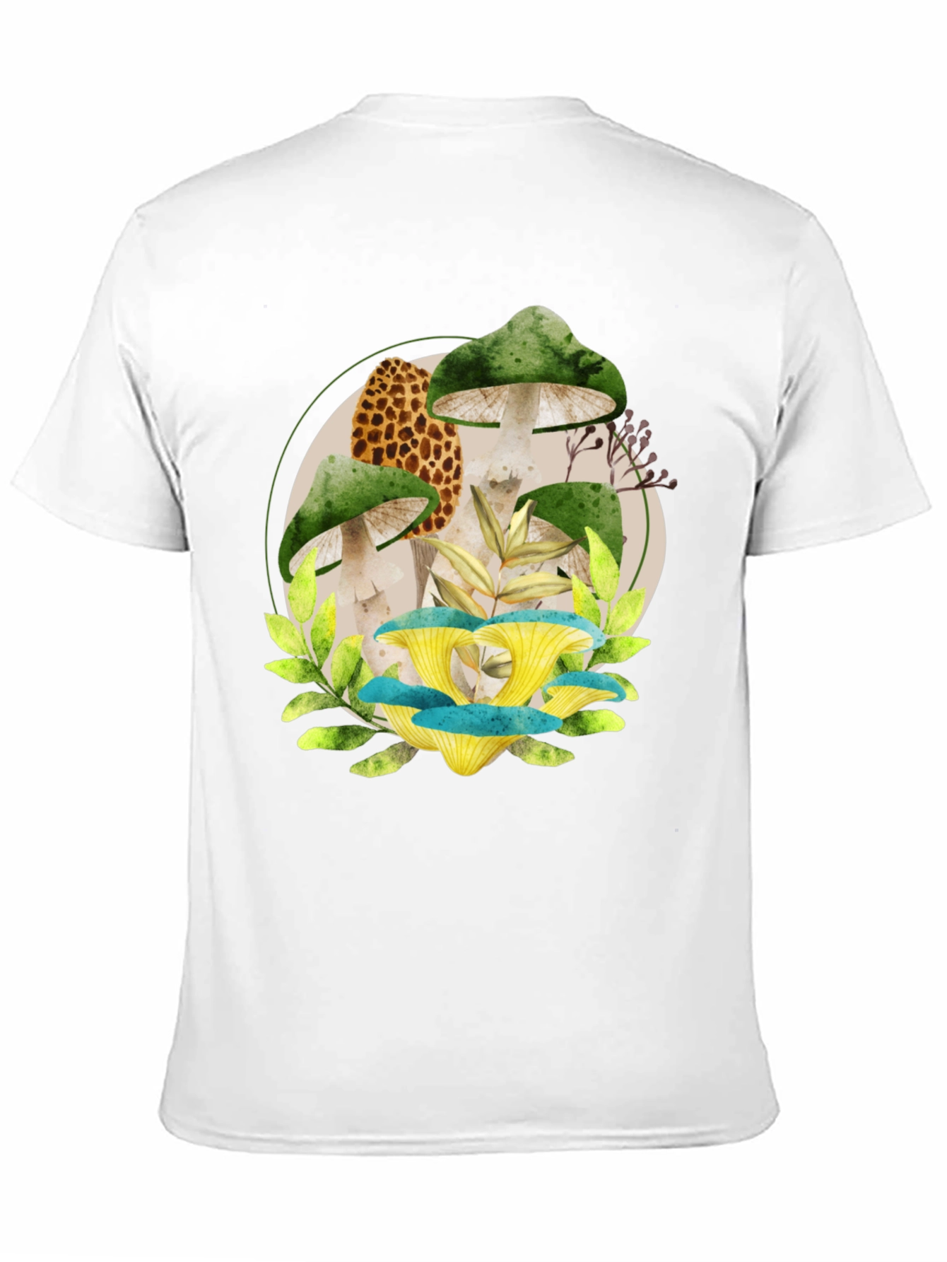 Black Mushroom Graphic Tee - Unique Nature Design view 11