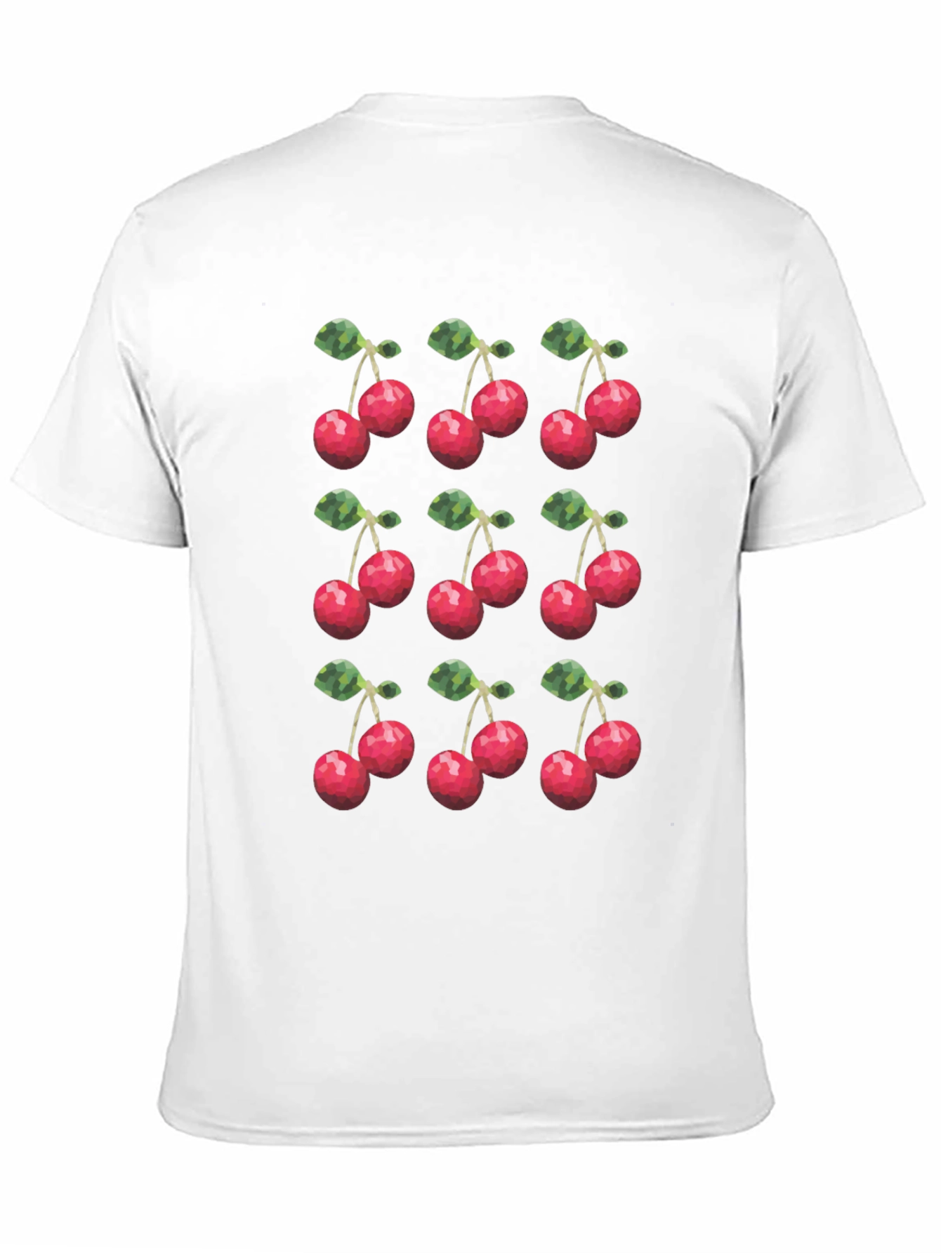 Black Cherry Print Black T-Shirt view 11