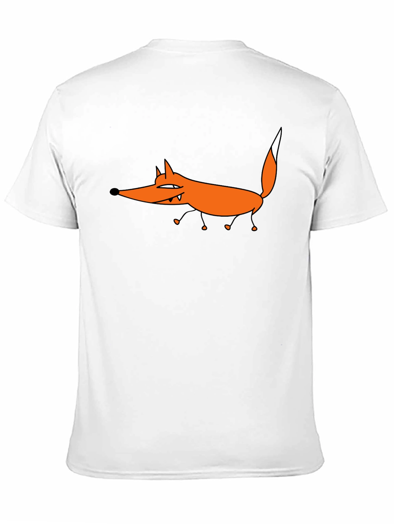 Black Funny Fox Graphic Tee - Black Short Sleeve T-Shirt view 11