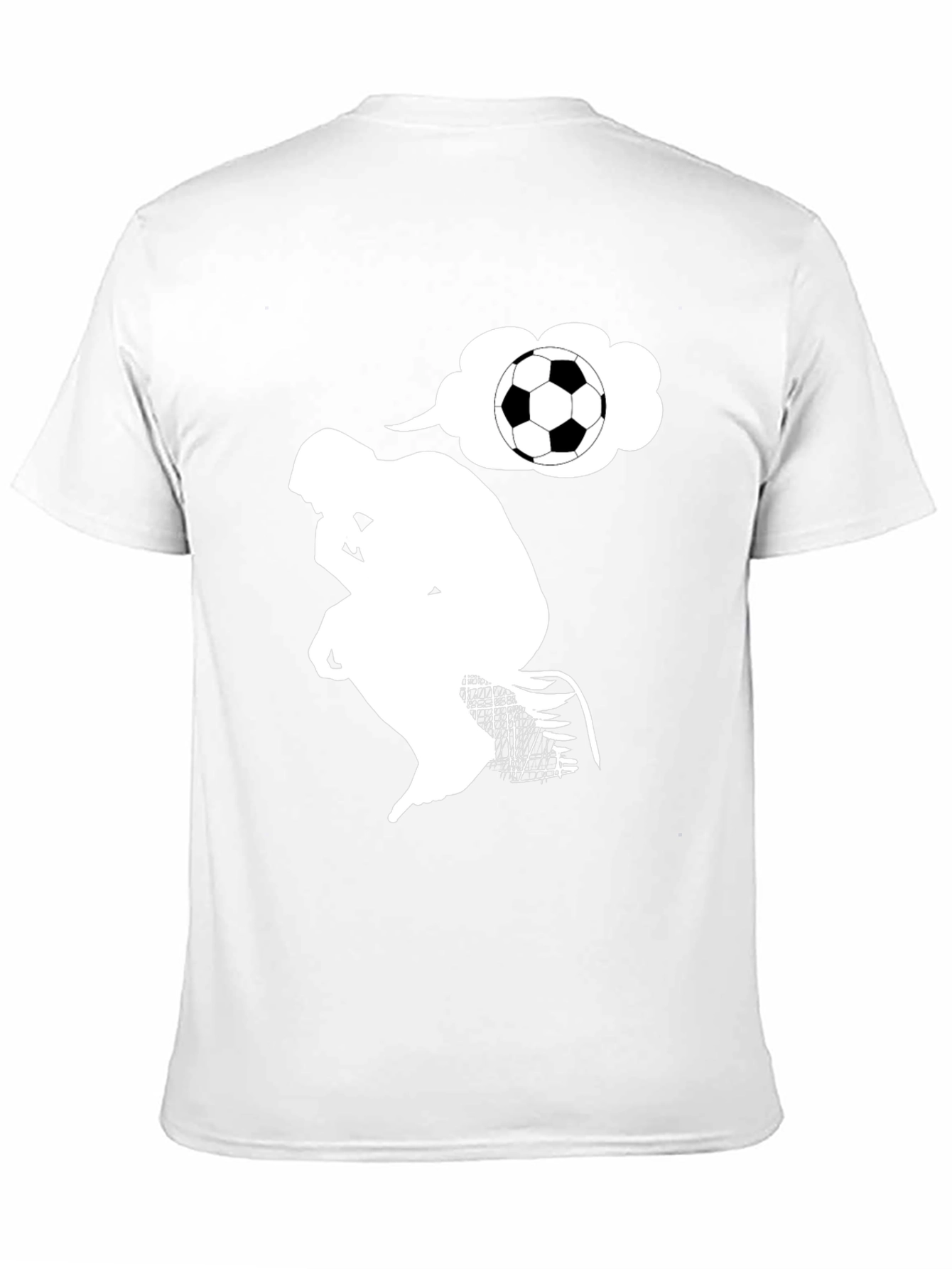 Black Philosophical Soccer Tee - Thinker with Ball view 11