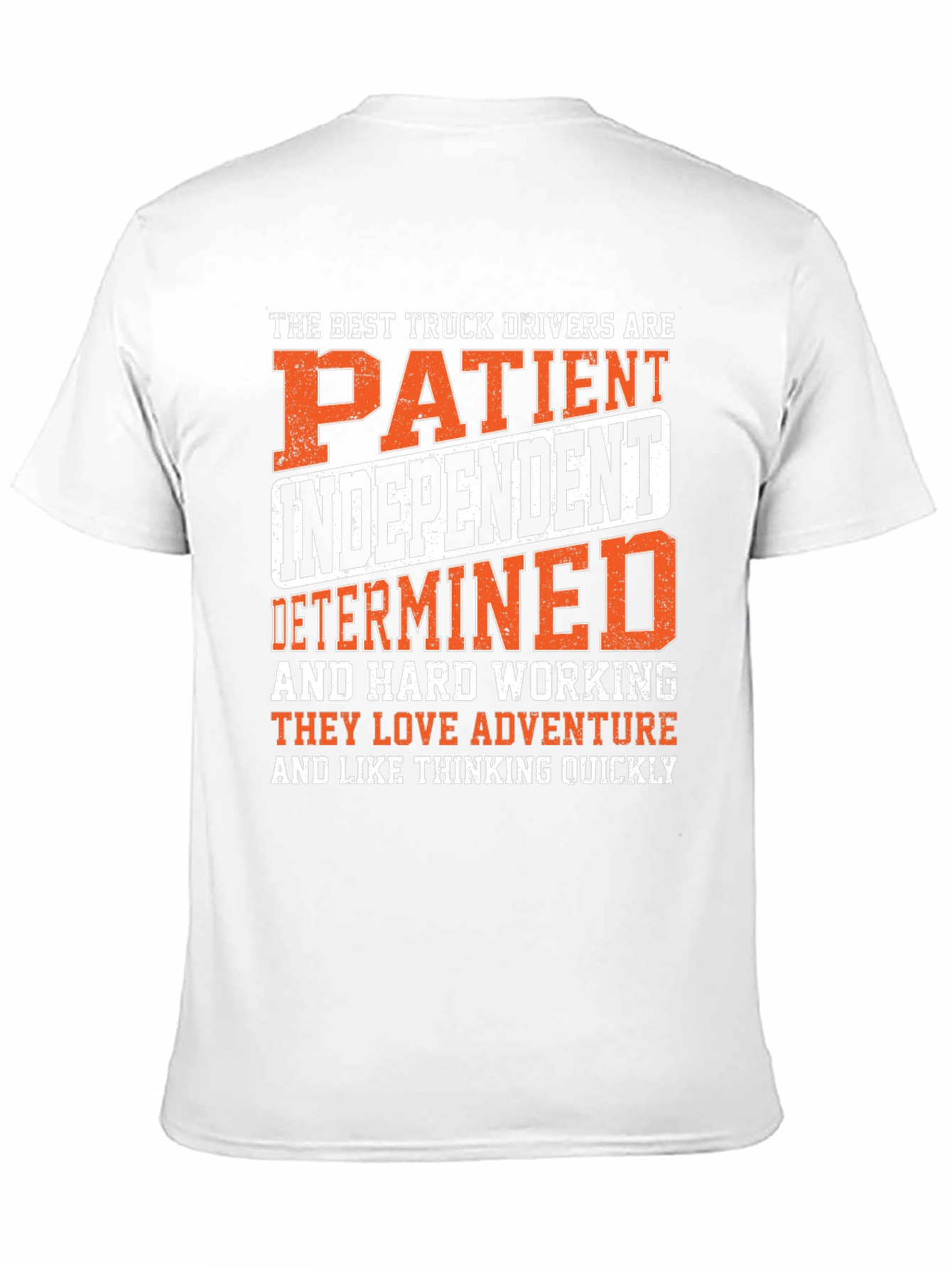 Black Truck Driver Graphic Tee: Patient, Independent, Determined view 11