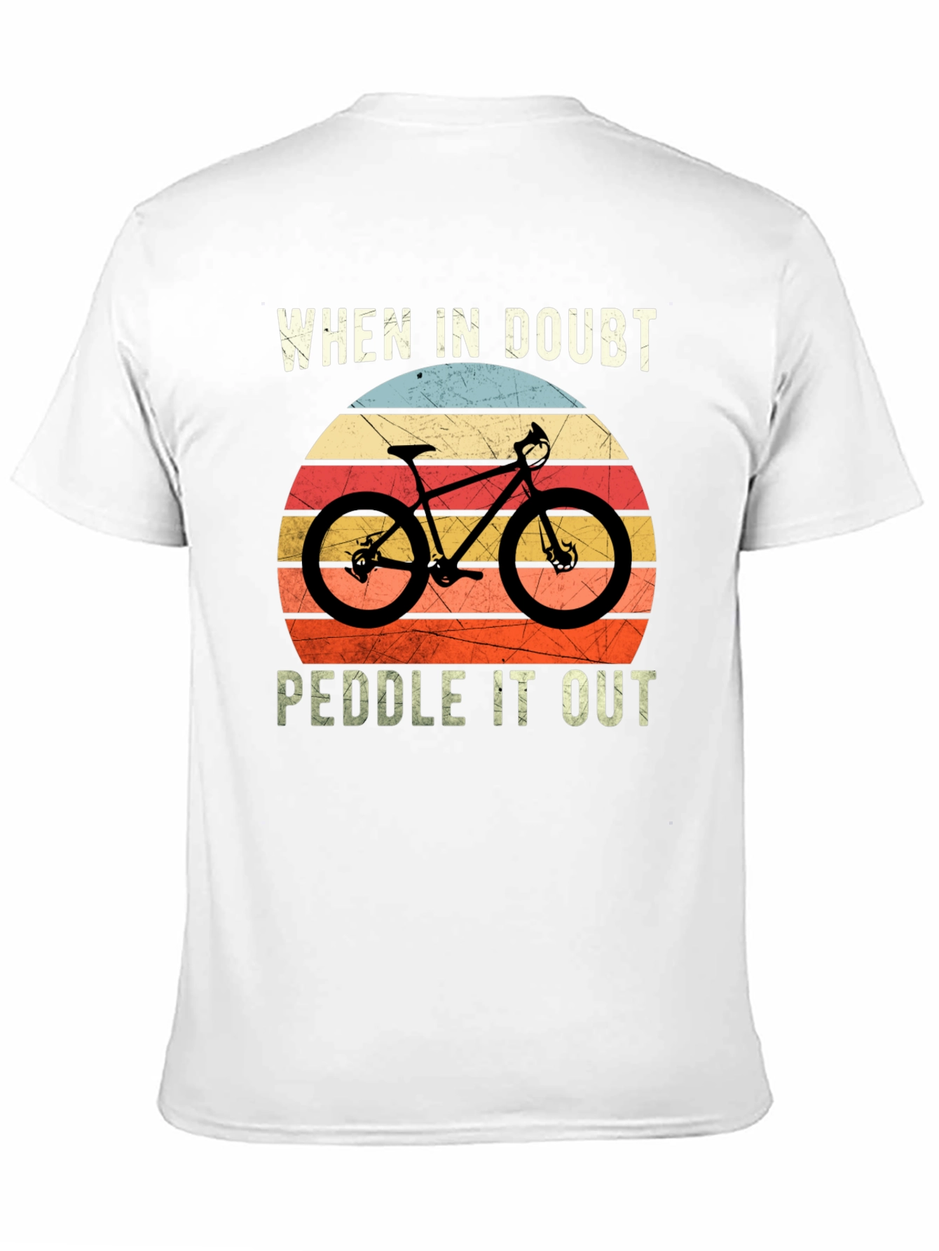 Black When In Doubt Peddle It Out T-Shirt view 11