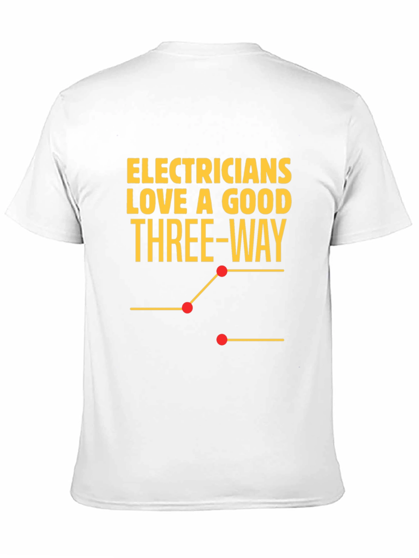 Black Electrician Three-Way Funny T-Shirt view 11