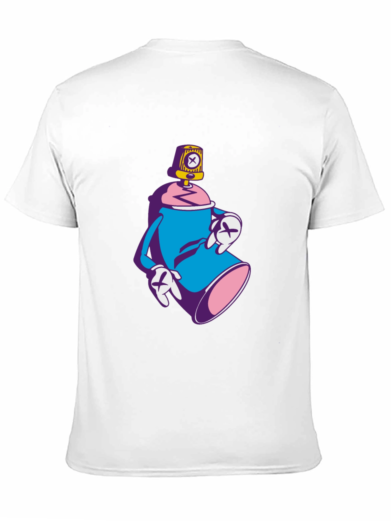 Black Spray Paint Can Graphic Tee - Cool Cartoon Design view 11