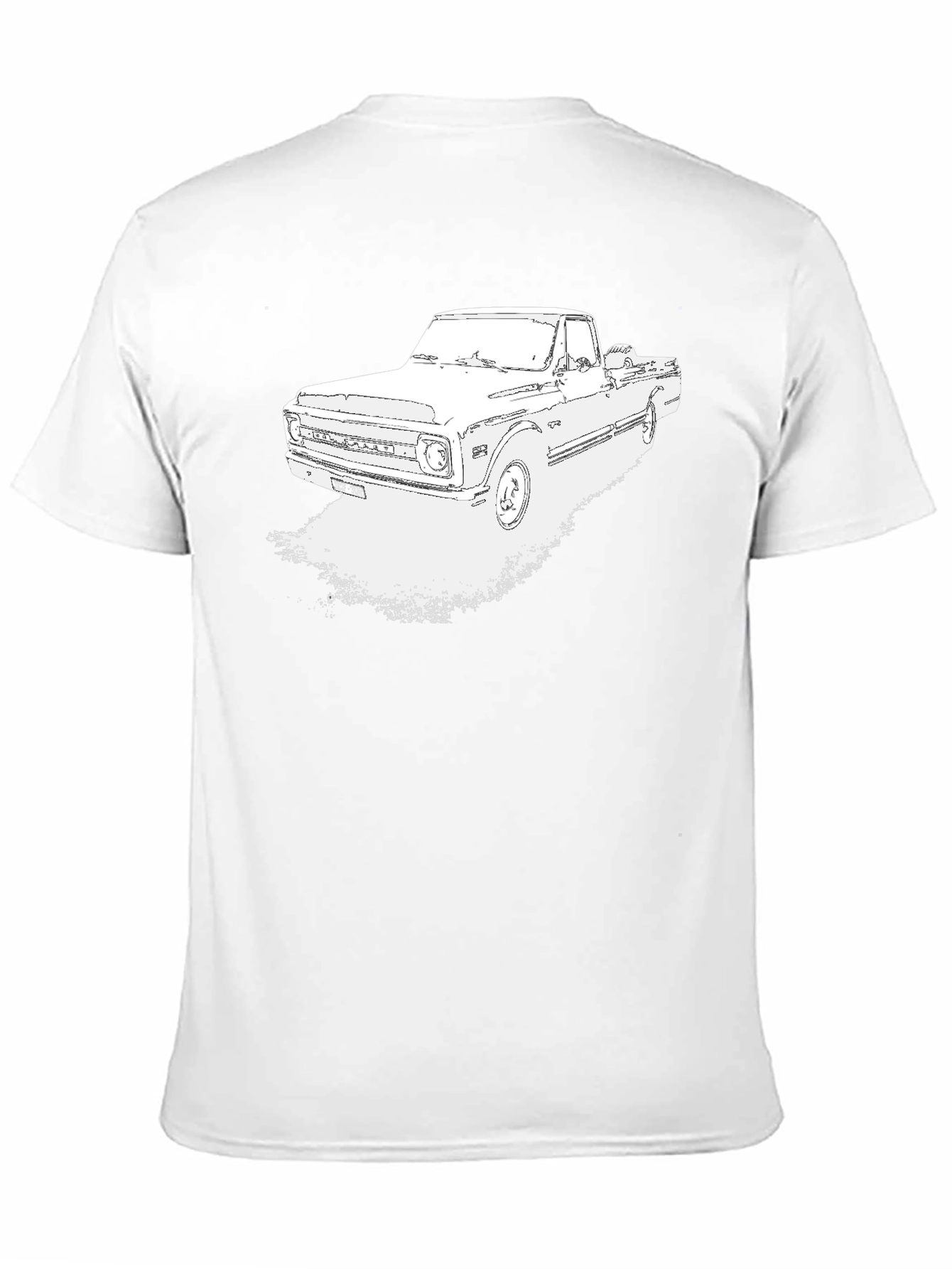 Black Vintage Truck Graphic Tee - Classic Car T-Shirt view 11