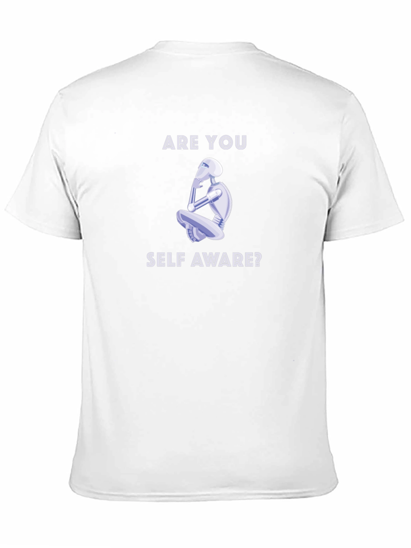 Black Are You Self Aware? Robot T-Shirt view 11