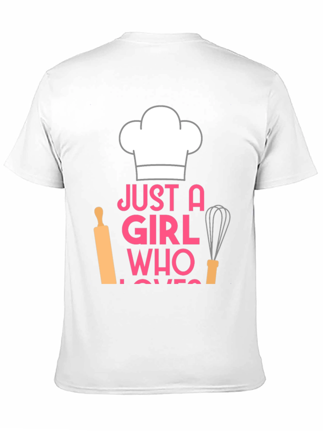 Black Just A Girl Who Loves Baking T-Shirt view 11