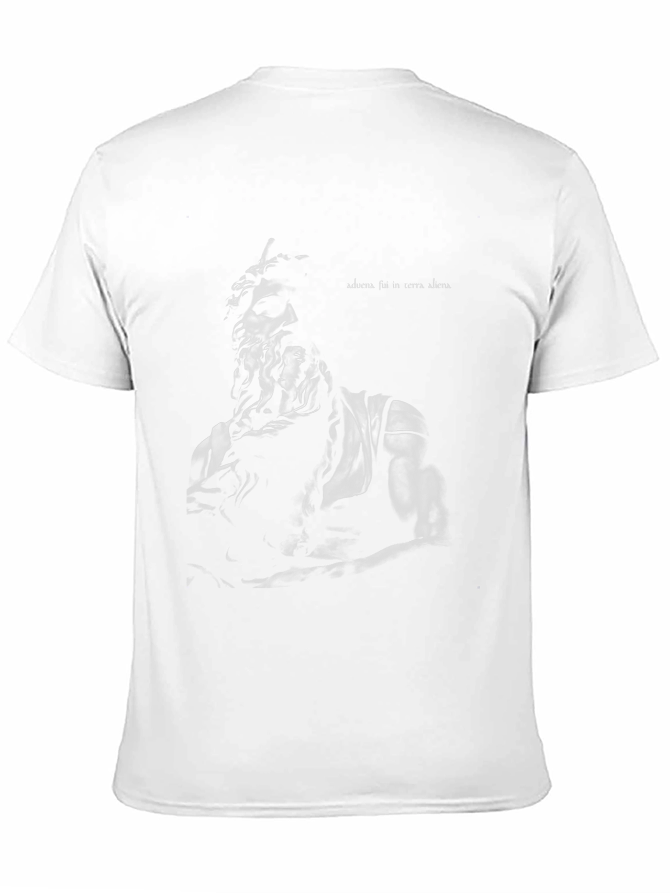 Black Statue Graphic Black T-Shirt - Modern Urban Style view 11