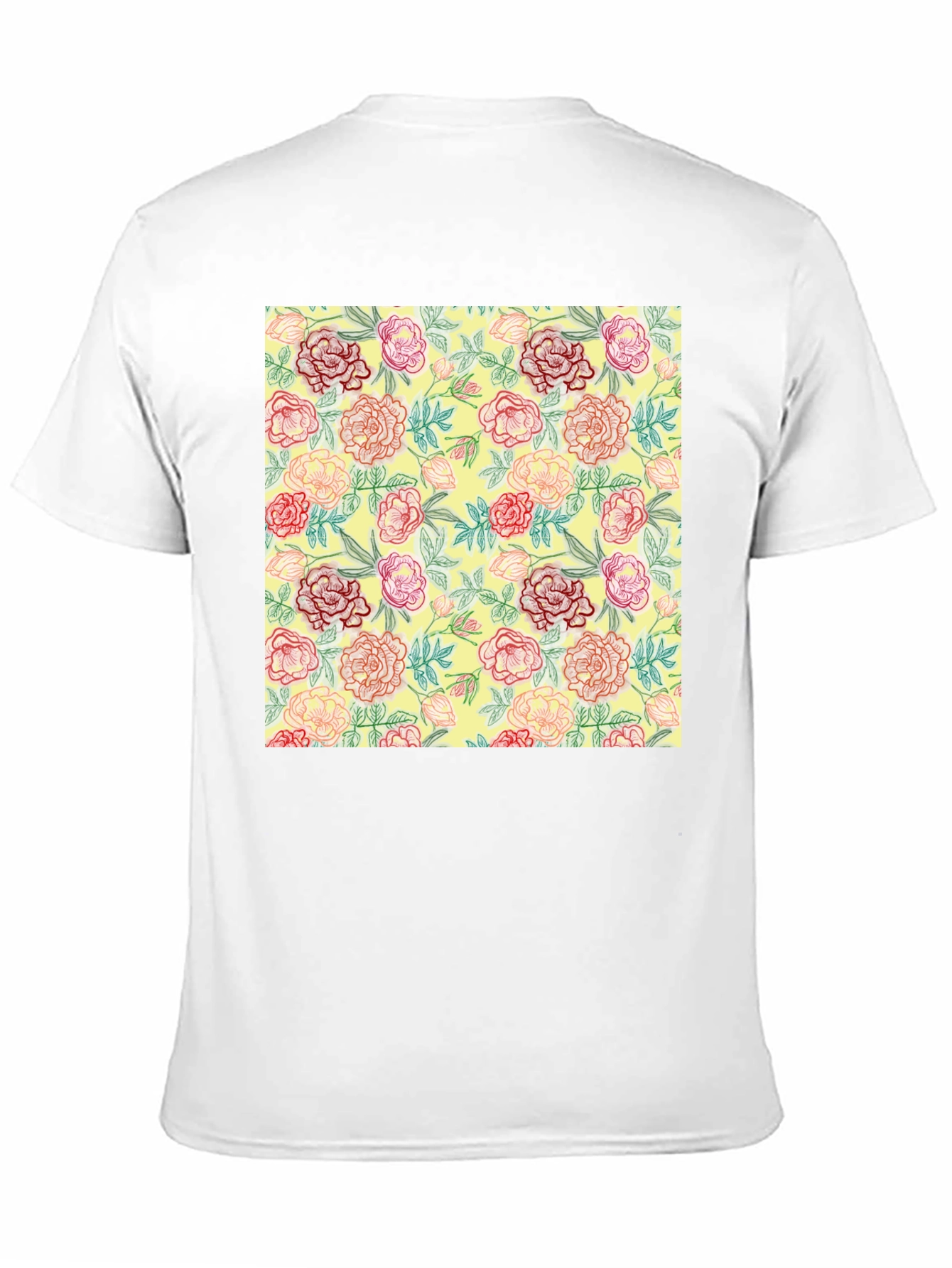 Black Floral Print Crew Neck T-Shirt view 11