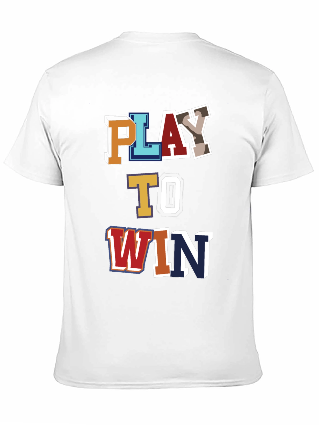 Black Play To Win Graphic Tee - Men's Cotton Blend T-Shirt view 11