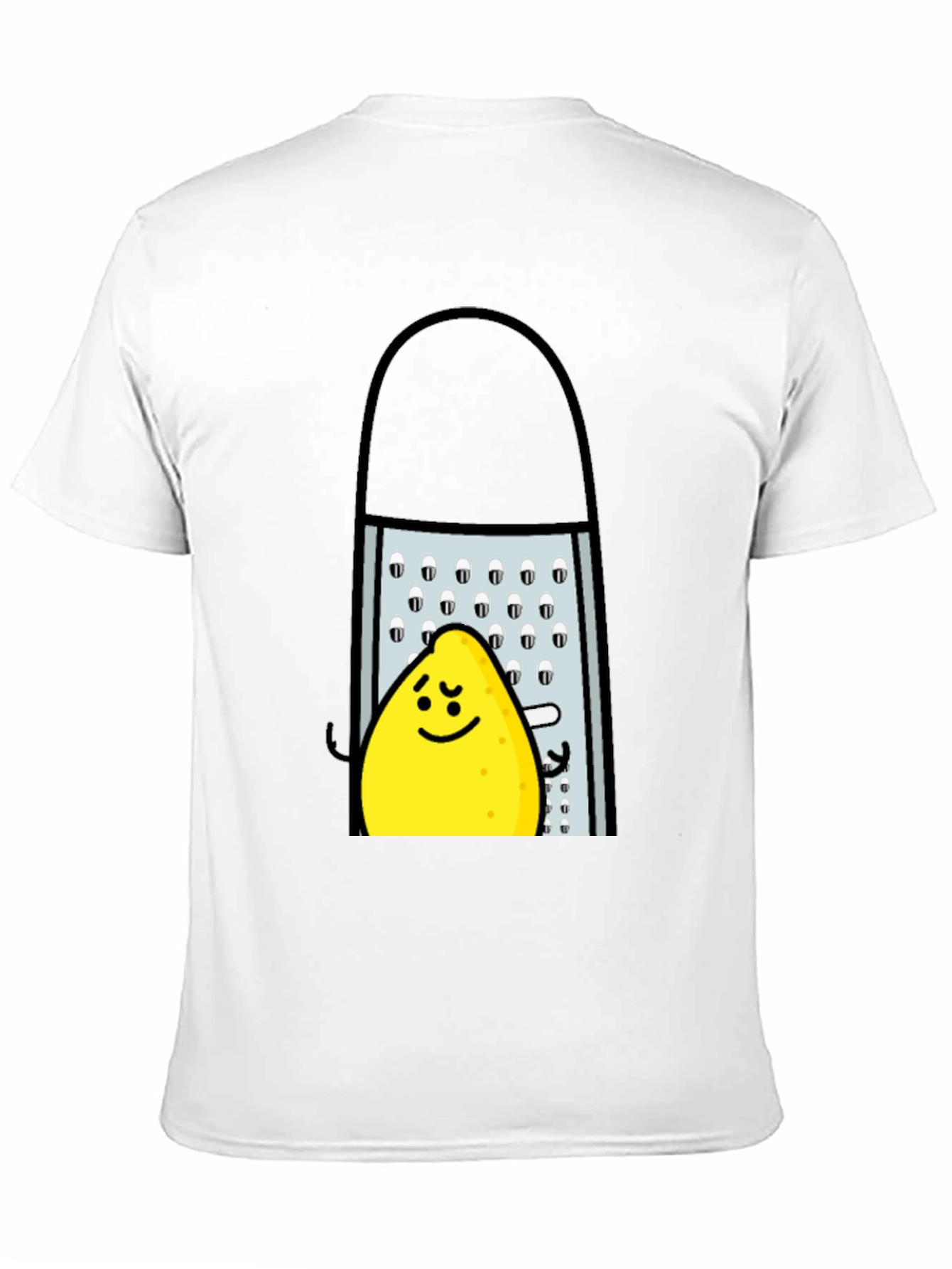 Black Funny Grated Lemon T-Shirt - Black Cotton Tee view 11