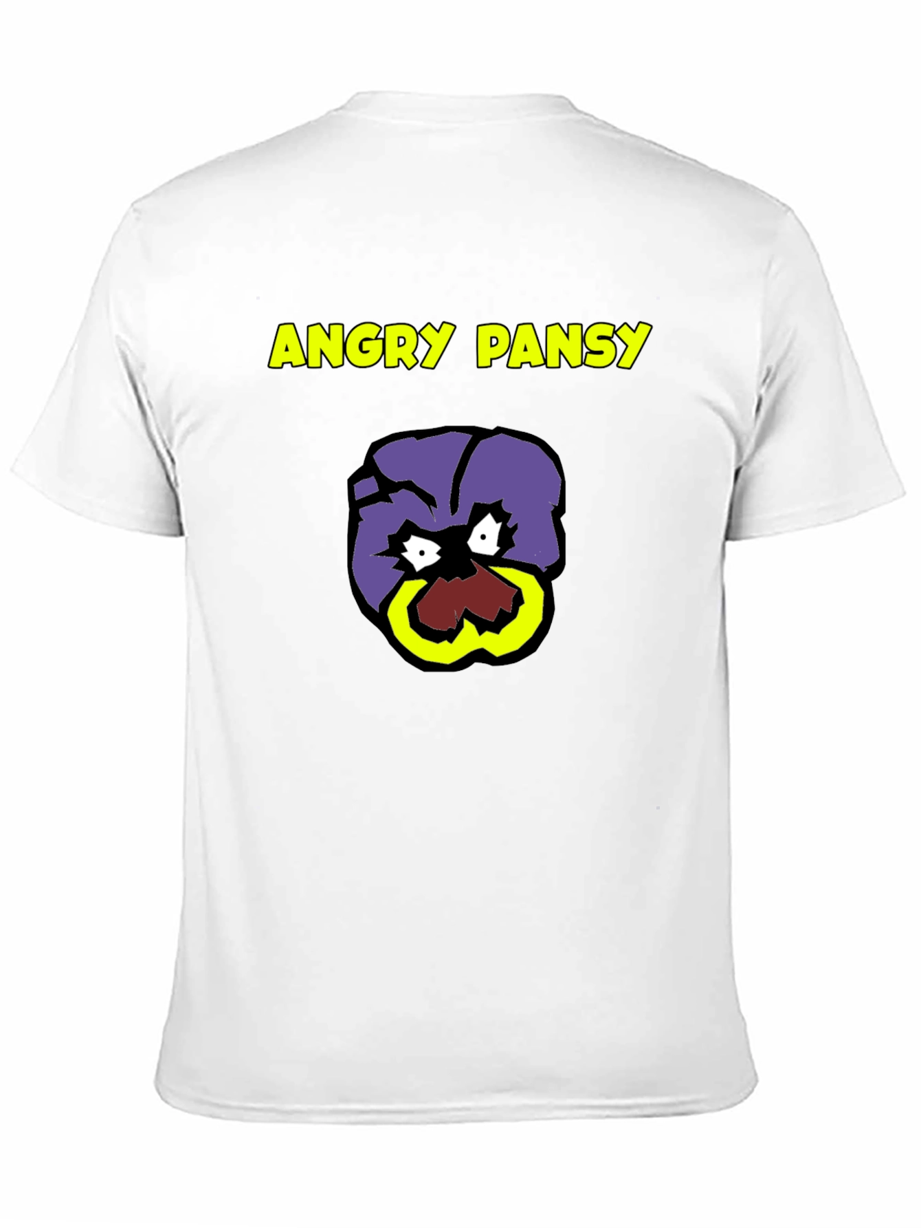 Black Angry Pansy Graphic Tee - Bold Humor T-Shirt view 11