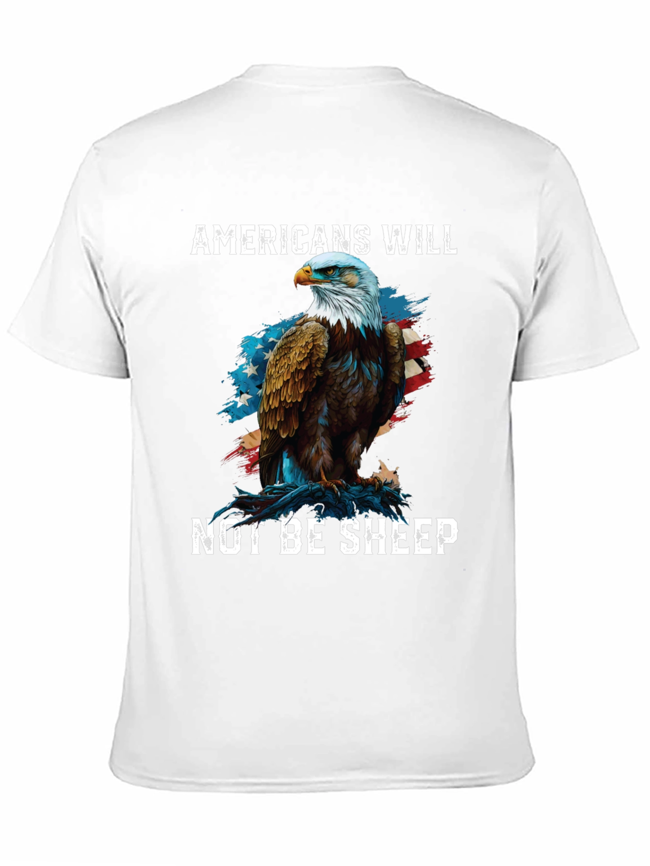 Black Americans Will Not Be Sheep Eagle Graphic Tee view 11