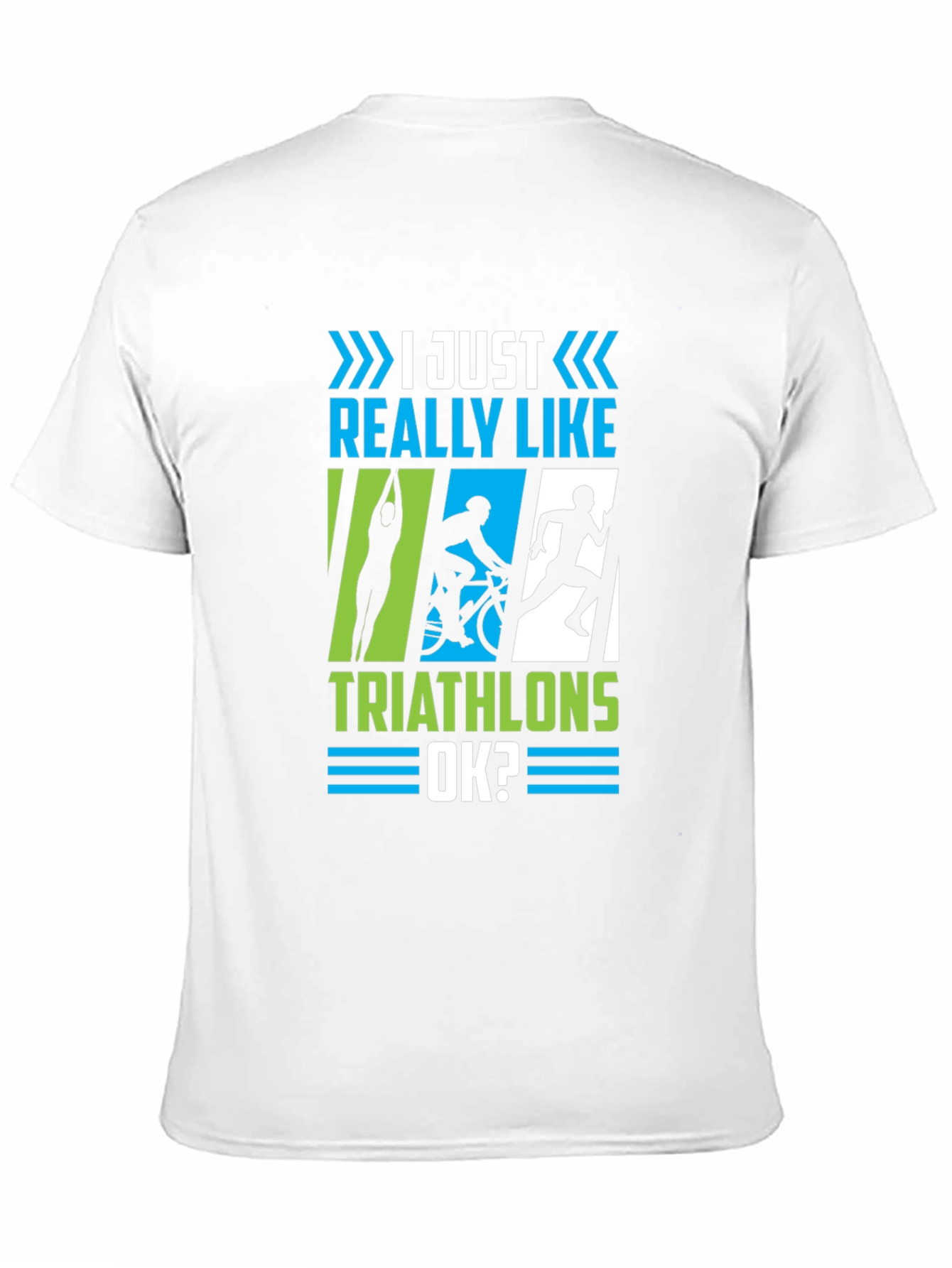 Black Triathlon Lover T-Shirt - I Just Really Like Triathlons OK? view 11
