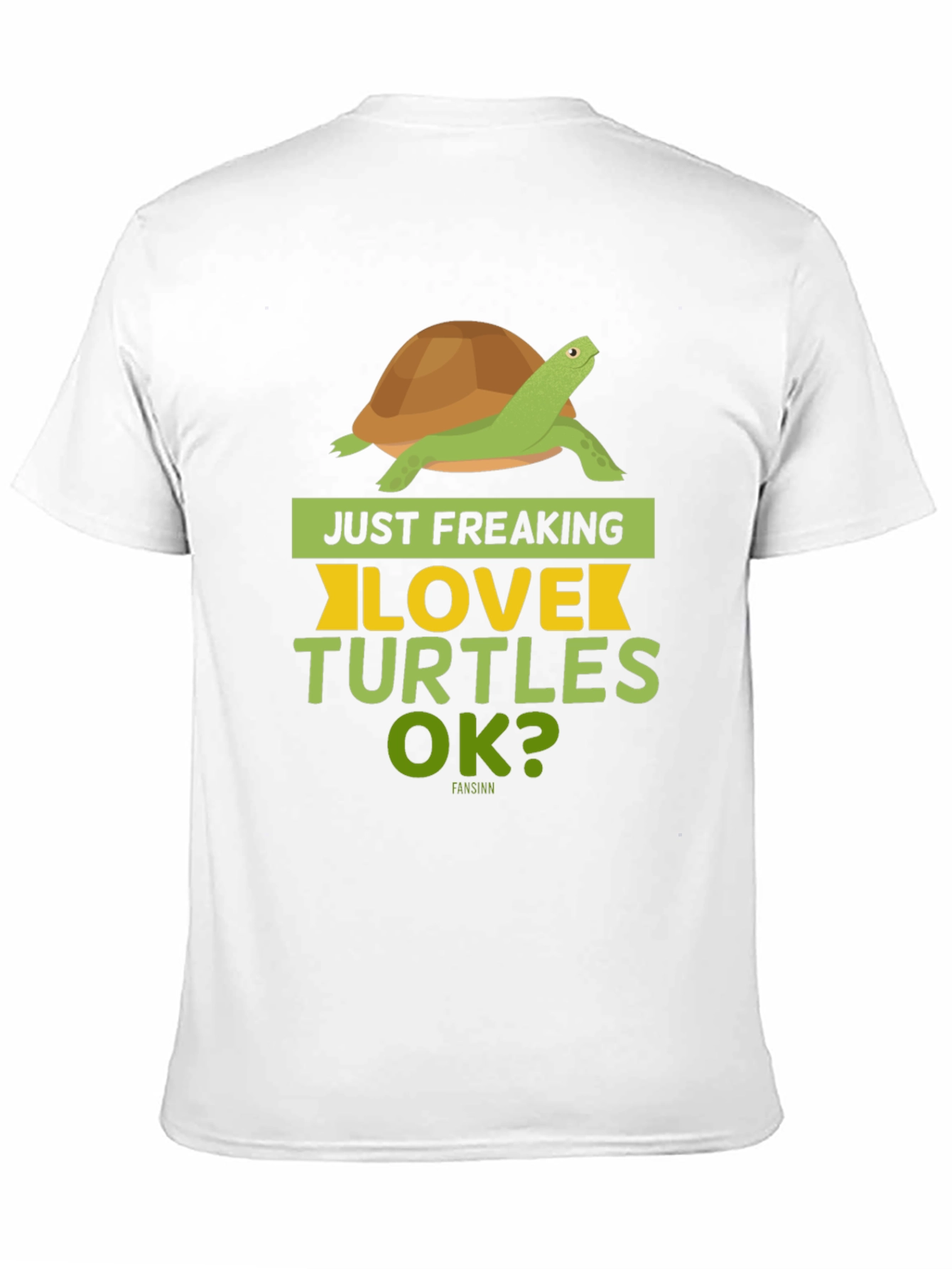 Black Just Freaking Love Turtles OK? T-Shirt view 11
