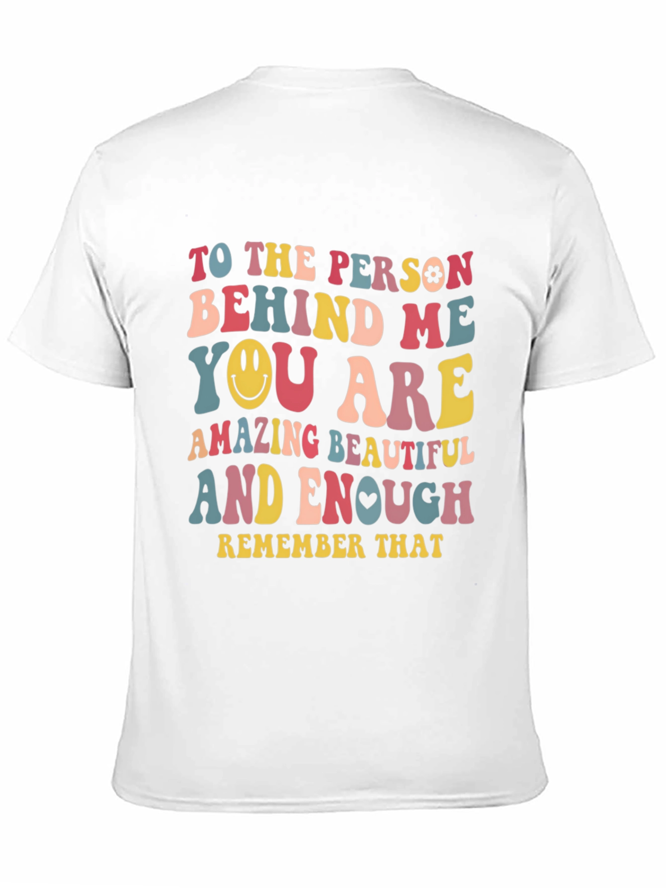 Black Inspirational Graphic T-Shirt - You are Amazing Beautiful Enough view 11