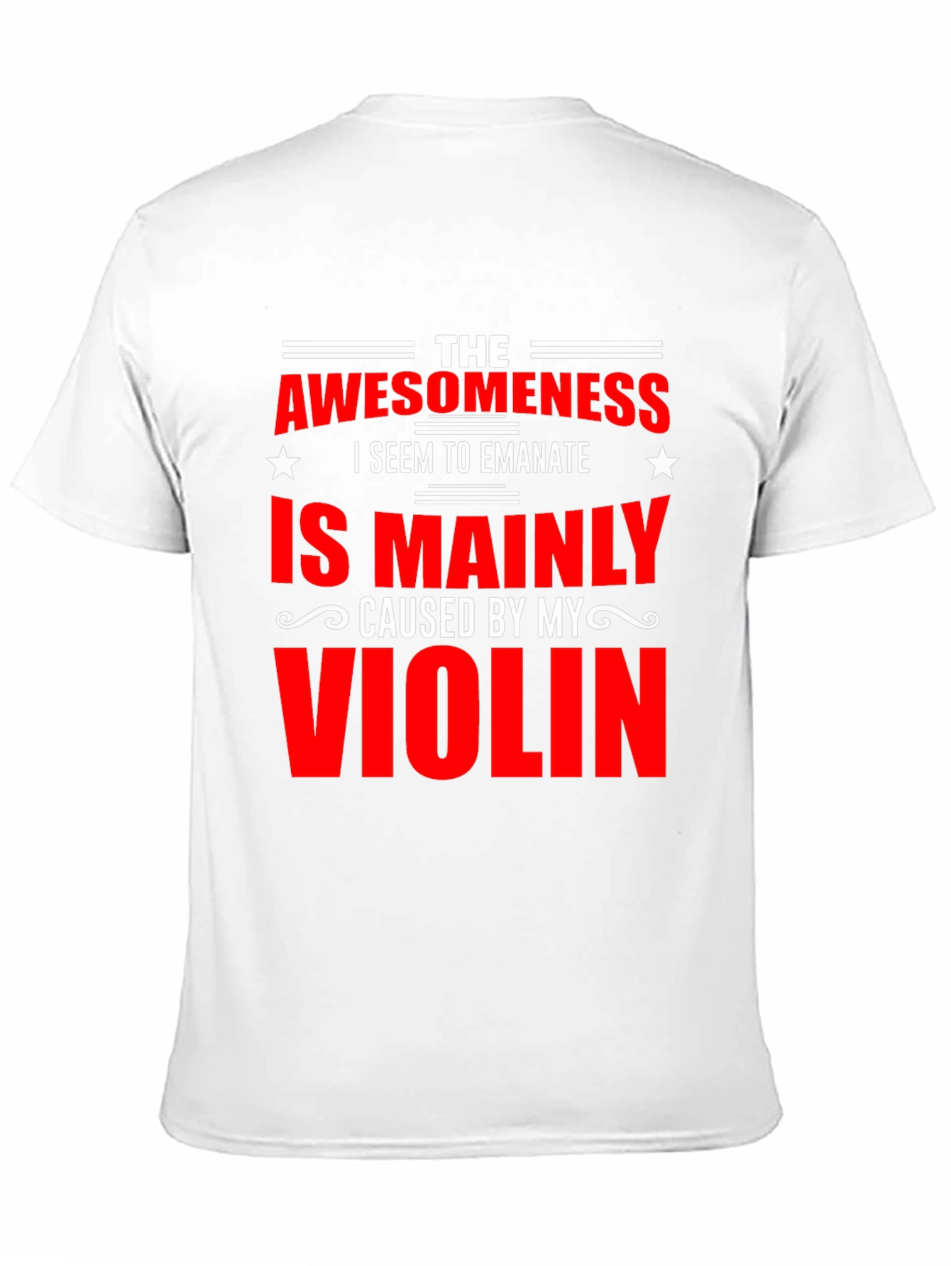 Black Awesomeness Violin T-Shirt view 11