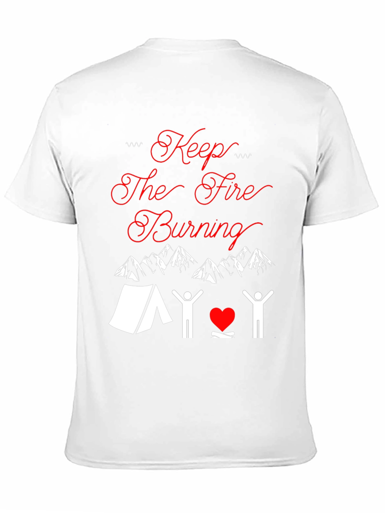 Black Keep The Fire Burning Camping T-Shirt view 11
