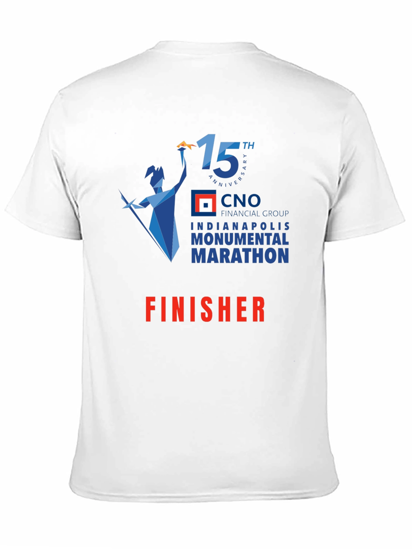 Black Indianapolis Marathon Finisher Black T-Shirt view 11