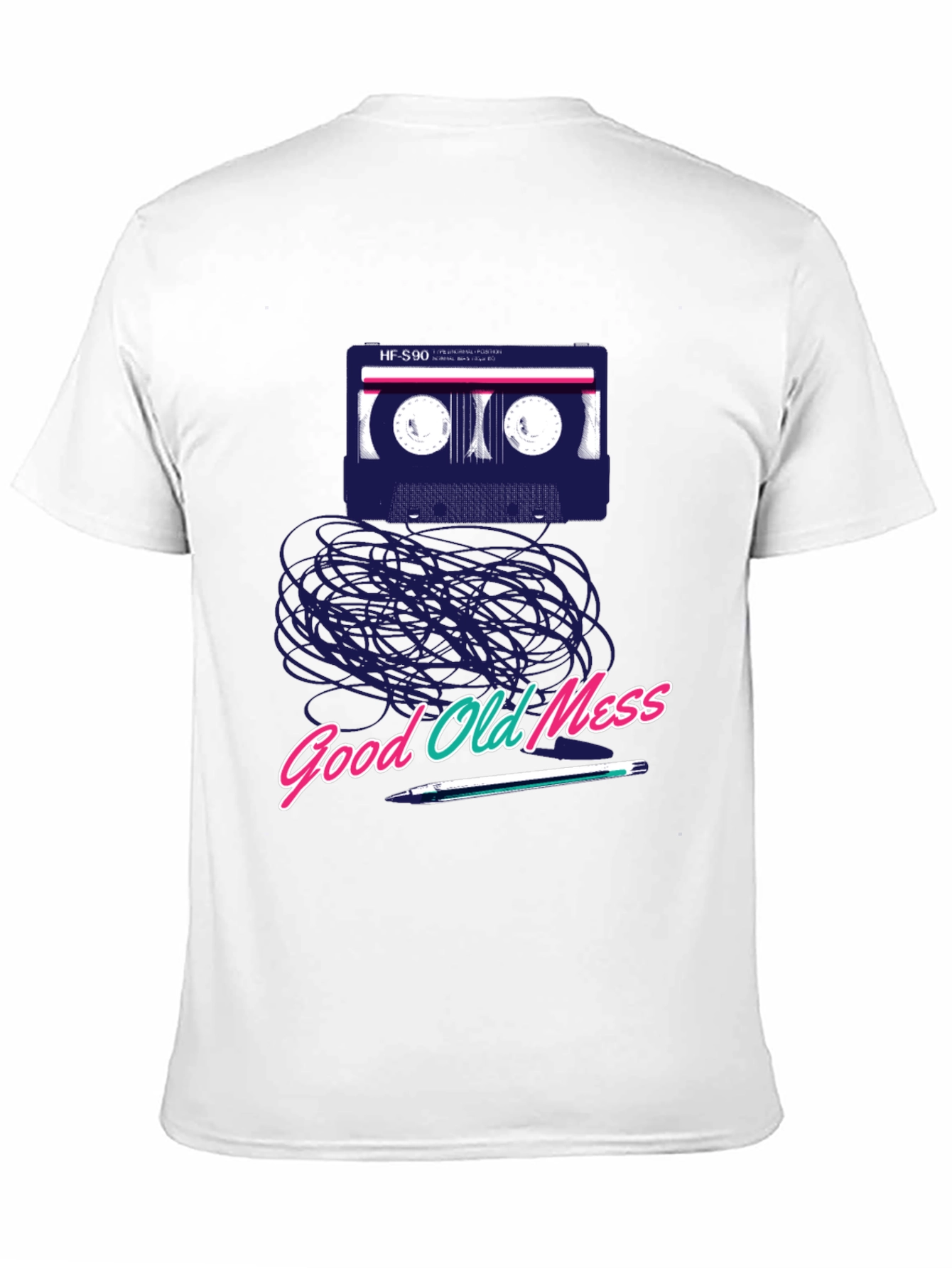 Black Retro Cassette Tape T-Shirt - Good Old Mess view 11