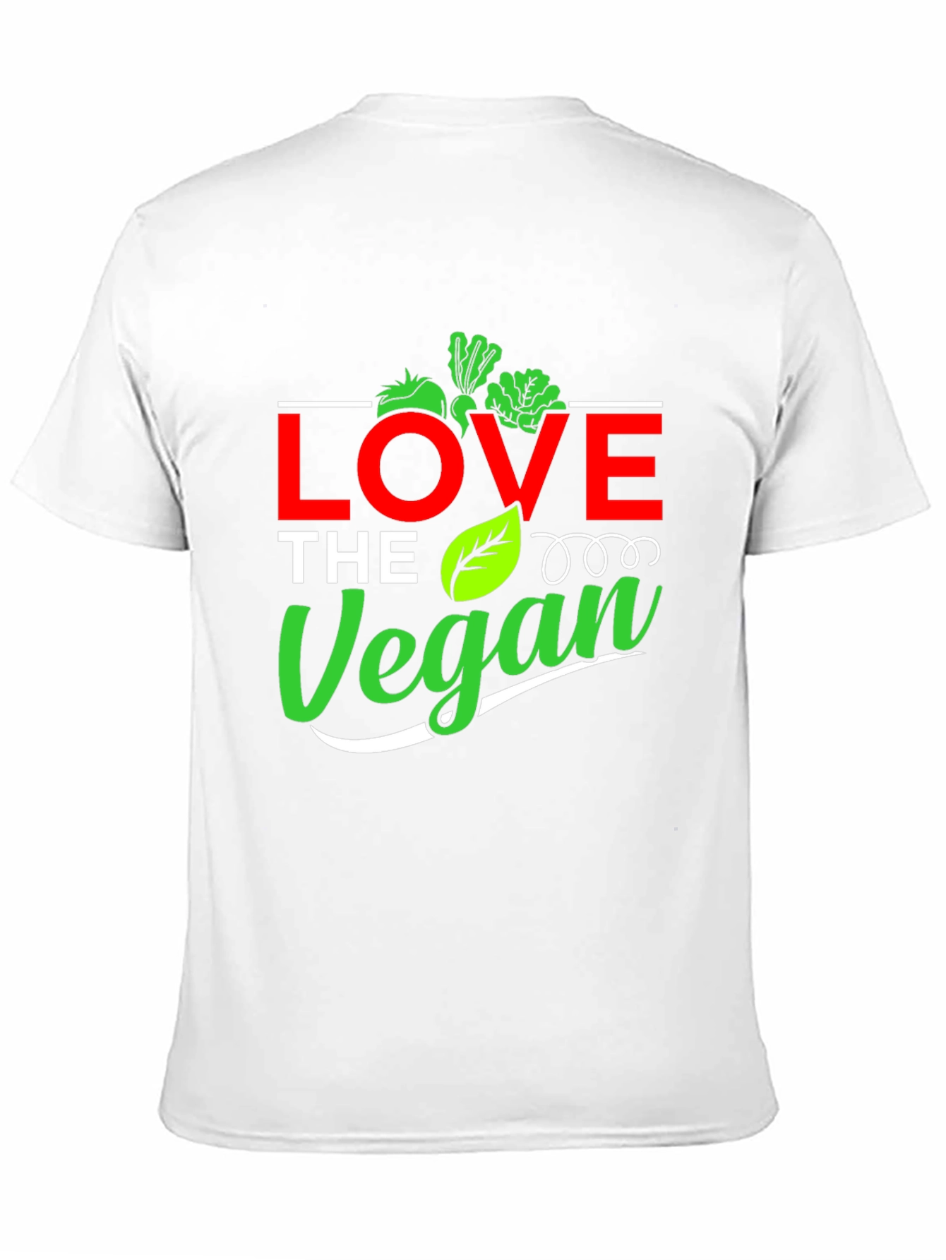 Black Love The Vegan Graphic Tee - Unisex Black T-Shirt view 11