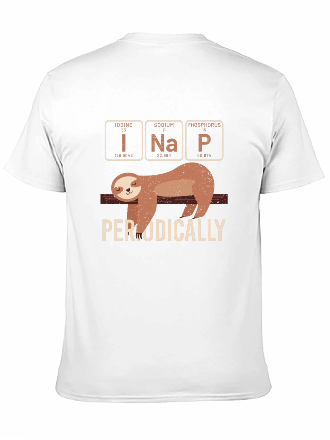 Black Periodically Sloth T-Shirt - Science Pun Tee view 11