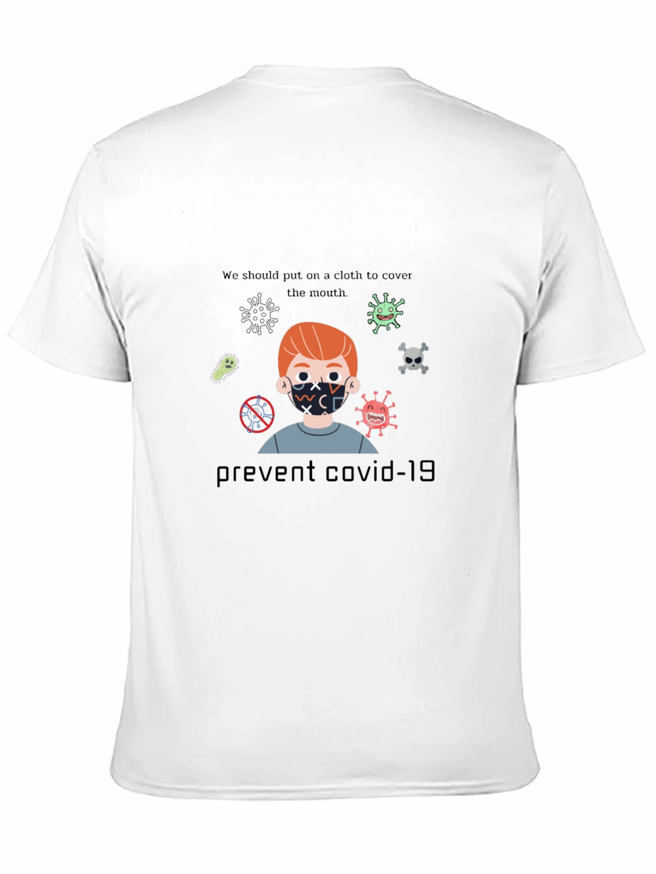 Black Prevent Covid-19 Graphic Tee view 11