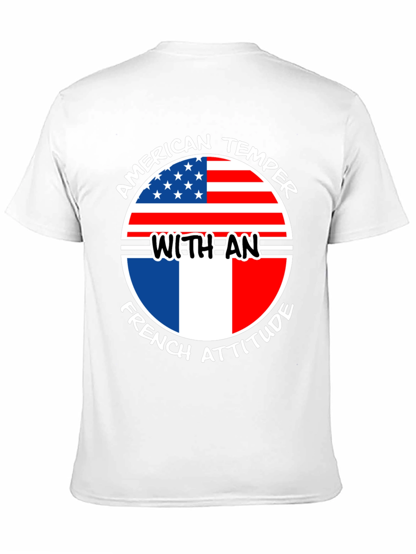 Black American Temper French Attitude T-Shirt view 11