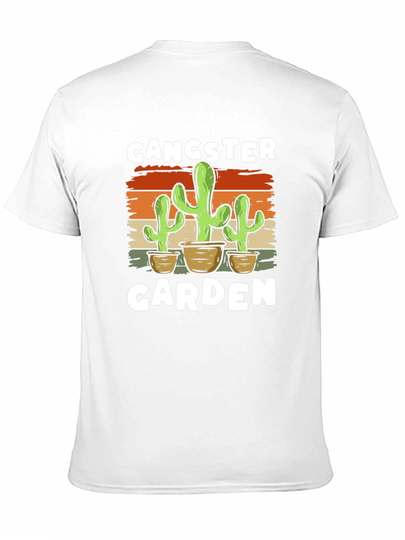 Black Gangster Garden Cactus Graphic T-Shirt view 11