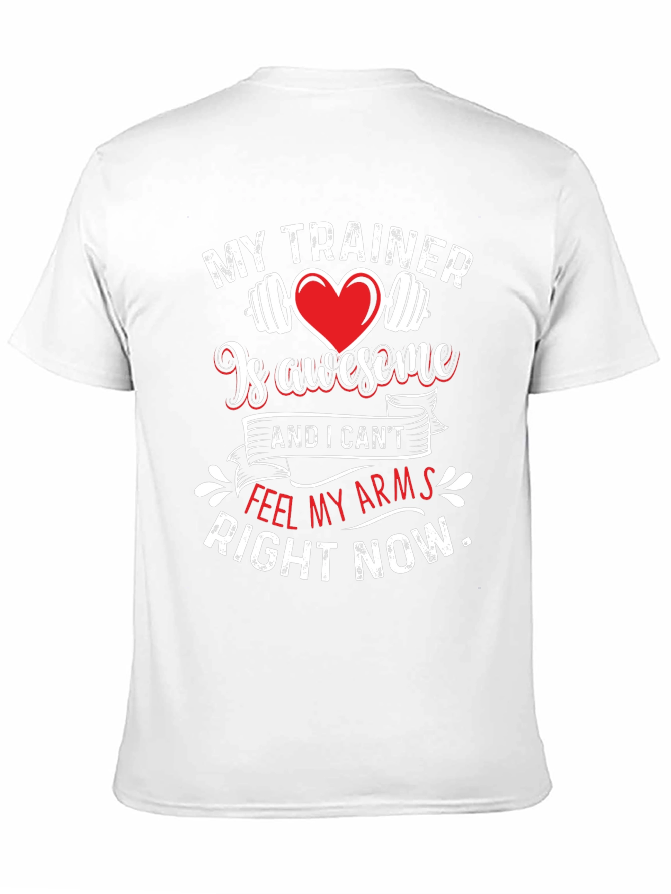 Black Funny Workout Shirt - My Trainer Is Awesome view 11