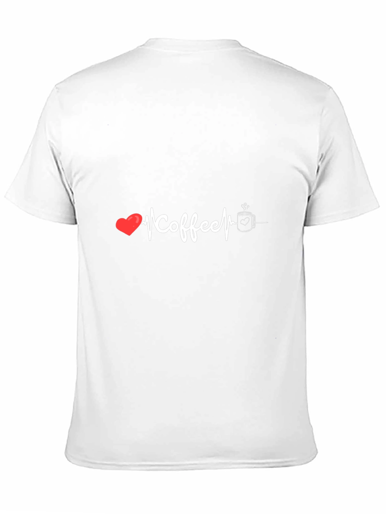 Black Coffee Lover Graphic Tee - Heartbeat Design, Soft Cotton view 11