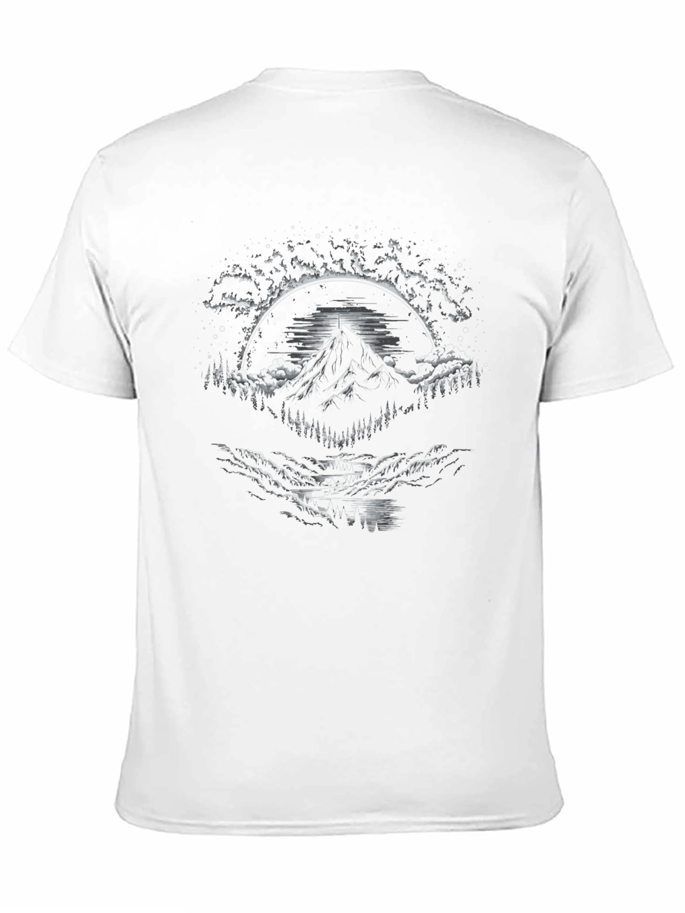 Black Mountain Peak Graphic Tee - Black Cotton Blend view 11