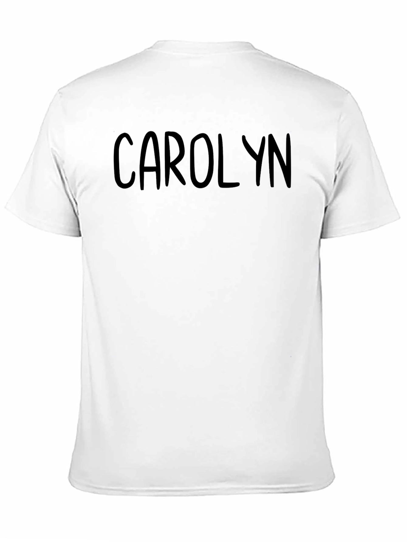 Black Personalized 'Carolyn' Black Cotton Tee view 11