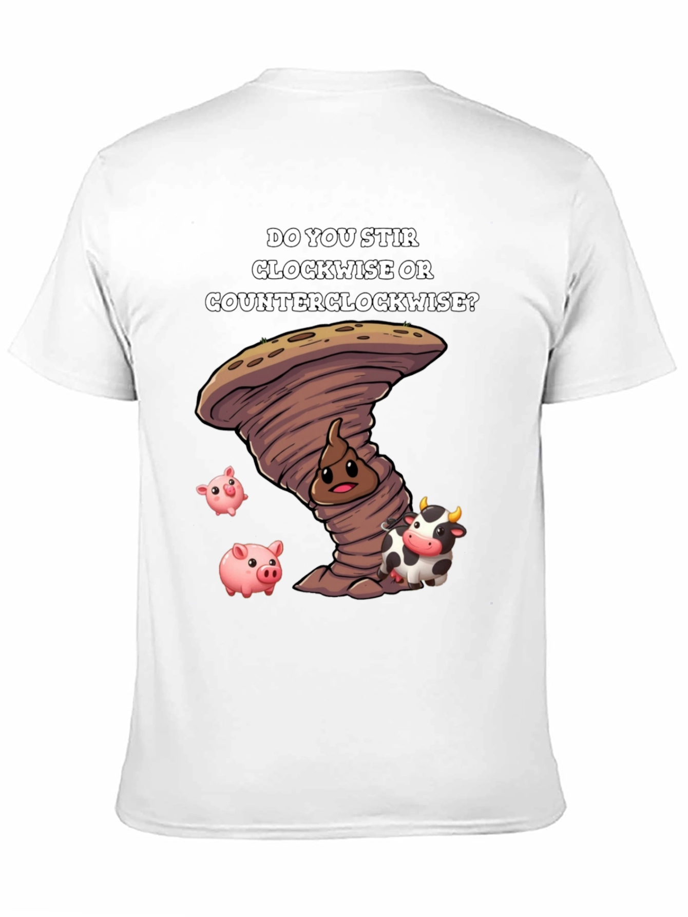 Black Do You Stir Clockwise T-Shirt view 11